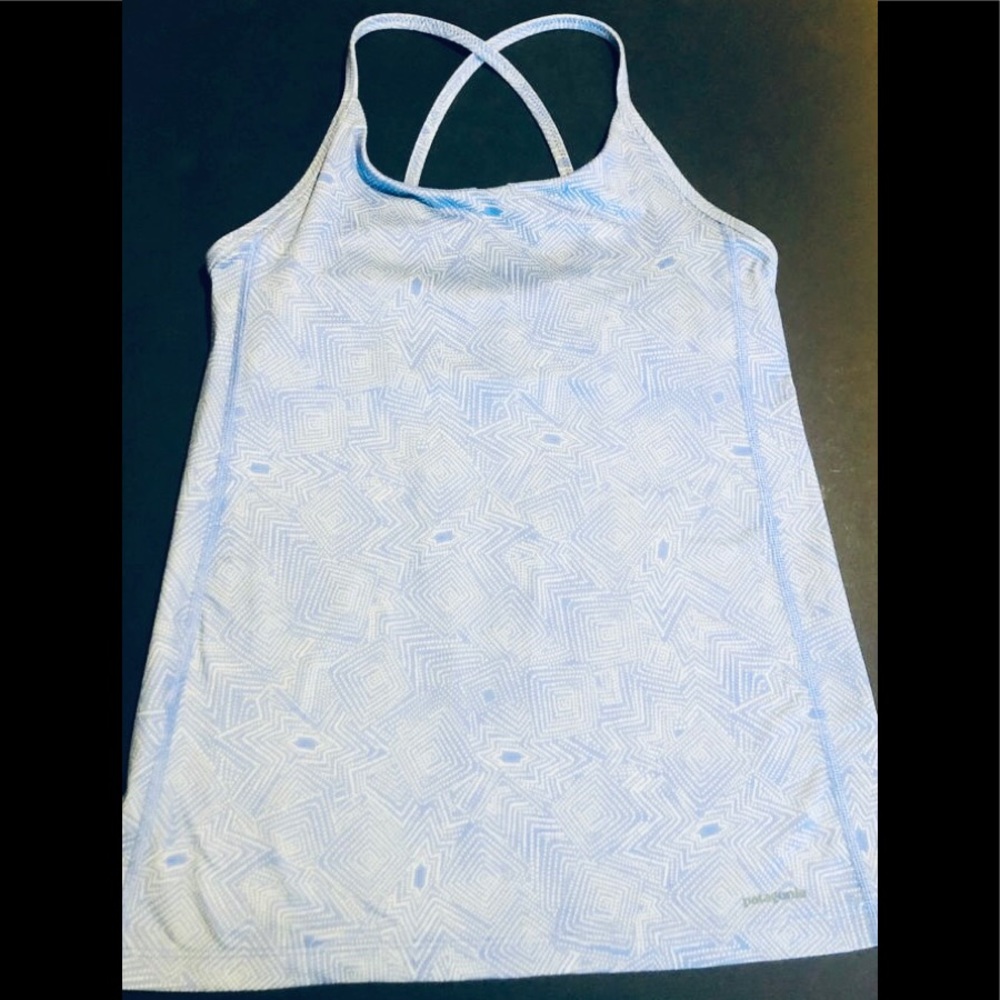 Patagonia Women’s Cross Beta Tank Top XS Organ Pipes Light  Blue